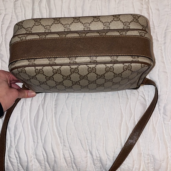 Vintage Gucci Brown and Tan Crossbody Bag - Picture 10 of 11